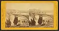 First Girard Avenue Bridge (foreground), circa 1867-72.