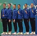 Women Gymnastics Team Medal Ceremony Azerbaijan team