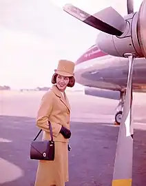NAC Hostess uniform, Golden Cloud, 1965