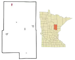Location of Hill Citywithin Aitkin County, Minnesota