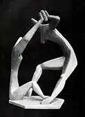 Alexander Archipenko, 1912, Dancers (Dance) (Der Tanz), 24 in. original plaster. This first version of Dancers was illustrated on the front cover of The Sketch, 29 October 1913, London
