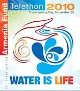 Water is life - Armenia Fund telethon logo, 2010