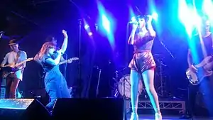 Alpine performing at St Jerome's Laneway Festival in Brisbane, 1 February 2013