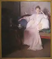 Edmund C. Tarbell, Arrangement in Pink and Gray (Afternoon Tea), c. 1894, Worcester Art Museum