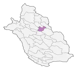 Location of Arsanjan County in&nbsp;Fars&nbsp;province