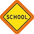 (W6-4) School (with target board) (1998-2009) (Used in Queensland)