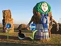 Image 9Decorated bales of hay on the road to Turov