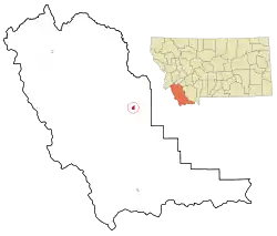 Location of Dillon, Montana