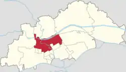Location inside of Beichen District