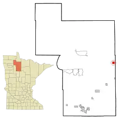 Location of Kelliher, Minnesota