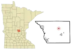 Location of Gilmanwithin Benton County and state of Minnesota