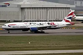 Boeing 777-200ER in GREAT Festival of Creativity Livery