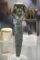 Bronze foundation figurine of Shulgi from the Temple of Nimintabba at Ur.