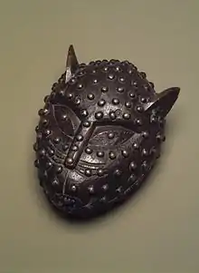 Box in the form of a leopard's head; 19th century; 17.1 x 14 cm (63⁄4 x 51⁄2 in.); Brooklyn Museum (New York City). This box was used to hold kola nuts presented to visitors in the royal court of Benin. Leopards are one of the most commonly portrayed animals in African art. Intelligent and courageous, they often serve as metaphors for powerful individuals or associations