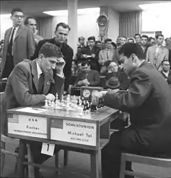 Image 28Bobby Fischer vs. Mikhail Tal (from History of chess)