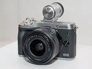 EF-M 15–45 mm f/3.5–6.3 IS STM mounted on an EOS M6