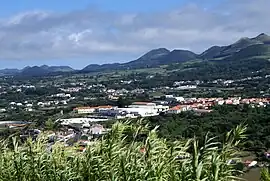Capelas, as seen from the Vigia das Baleias Belvedere, along the northern coast of São Miguel Island