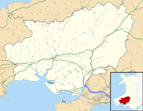 Llandovery is located in Carmarthenshire