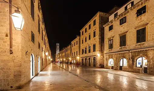 Stradun by night.