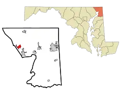 Location of Port Deposit, Maryland