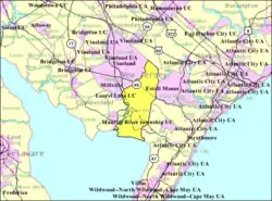 Census Bureau map of Maurice River Township, New Jersey