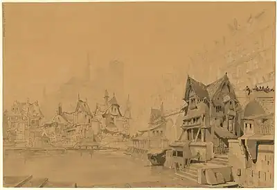 Image 163Set design for Act 3 of La Esmeralda, by Charles-Antoine Cambon (restored by Adam Cuerden) (from Wikipedia:Featured pictures/Culture, entertainment, and lifestyle/Theatre)