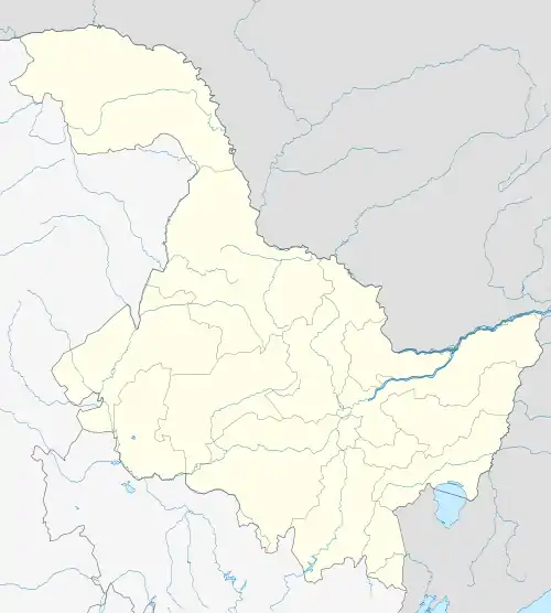 Hulin is located in Heilongjiang
