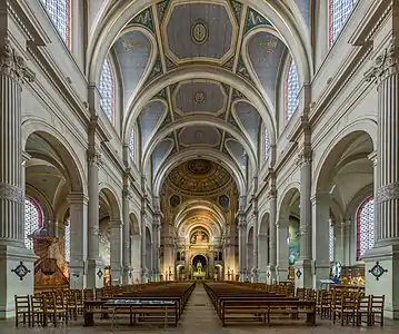 The nave, facing the altar