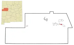 Location of Laguna, New Mexico