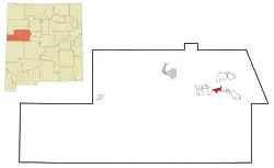 Location of Paraje, New Mexico