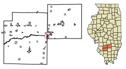 Location in Clinton County, Illinois
