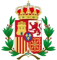 Coat of arms of Spain, Laurel wreath variant(1875–1931)