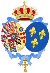 Coat of arms used as Duchess of Calabria(1965–2015)