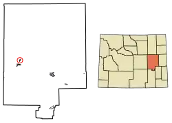 Location of Rolling Hills in Converse County, Wyoming.