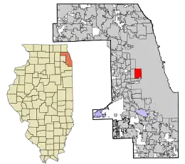 Location of Cicero in Cook County, Illinois