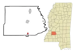 Location of Beauregard, Mississippi