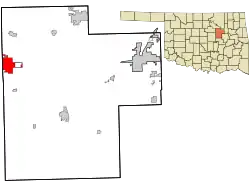 Location within Creek County and Oklahoma