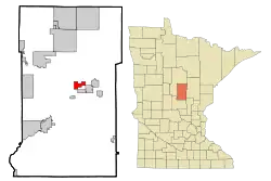 Location of Trommaldwithin Crow Wing County, Minnesota