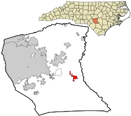 Location in Cumberland County and the state of North Carolina.