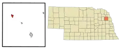 Location of Wisner, Nebraska