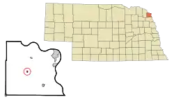 Location of Hubbard, Nebraska
