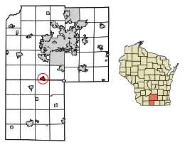 Location of Belleville in Dane County, Wisconsin.