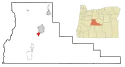 Location of Deschutes River Woods, Oregon