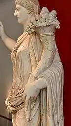 Cornucopia of a Roman statue of Livia as Fortuna, 42-52 AD, marble, Altes Museum, Berlin