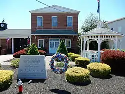 The Douglass Township Building and War Memorial in Gilbertsville