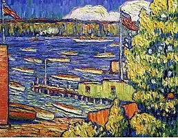 River Scene (A Flotilla on the Hudson), 1904