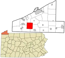 Location in Erie County and the U.S. state of Pennsylvania