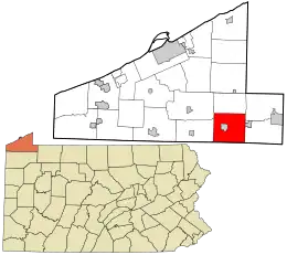 Location in Erie County and the U.S. state of Pennsylvania
