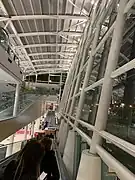 An escalator in the Clarehall Shopping Centre in Dublin, Ireland.