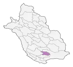 Location of Evaz County in&nbsp;Fars&nbsp;province